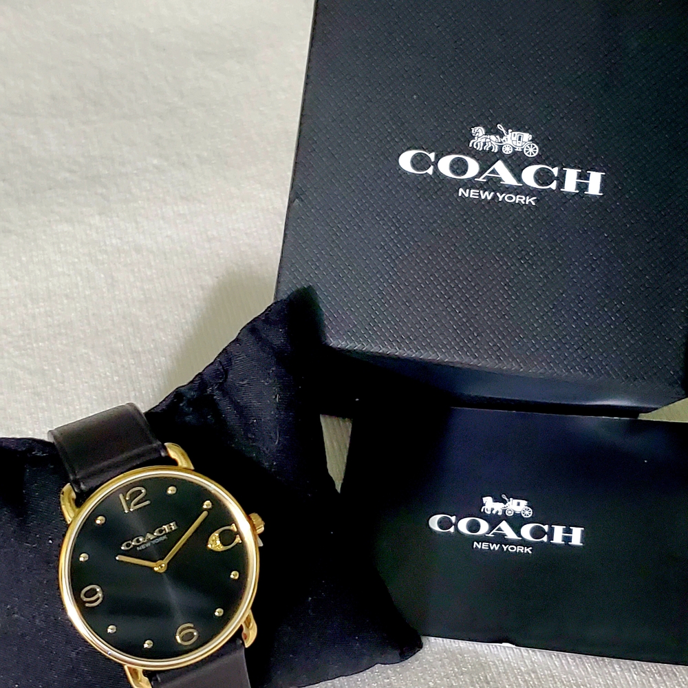 Coach Men's Bllack and Gold Classic Watch